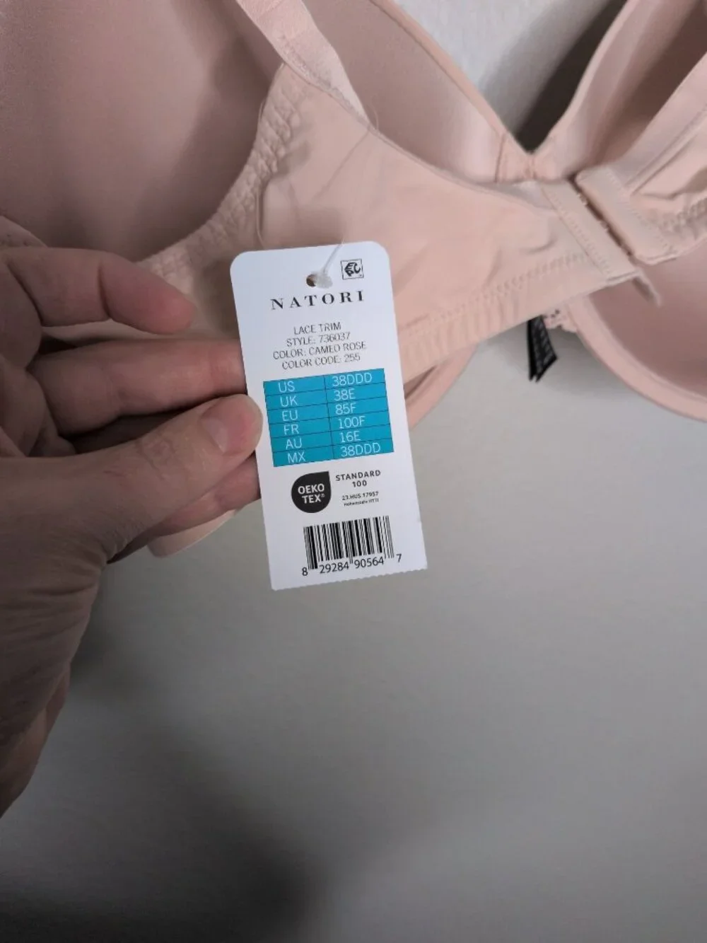 Natori 38DDD Lace-Trim Full Fit Bra 736037 Cameo Rose